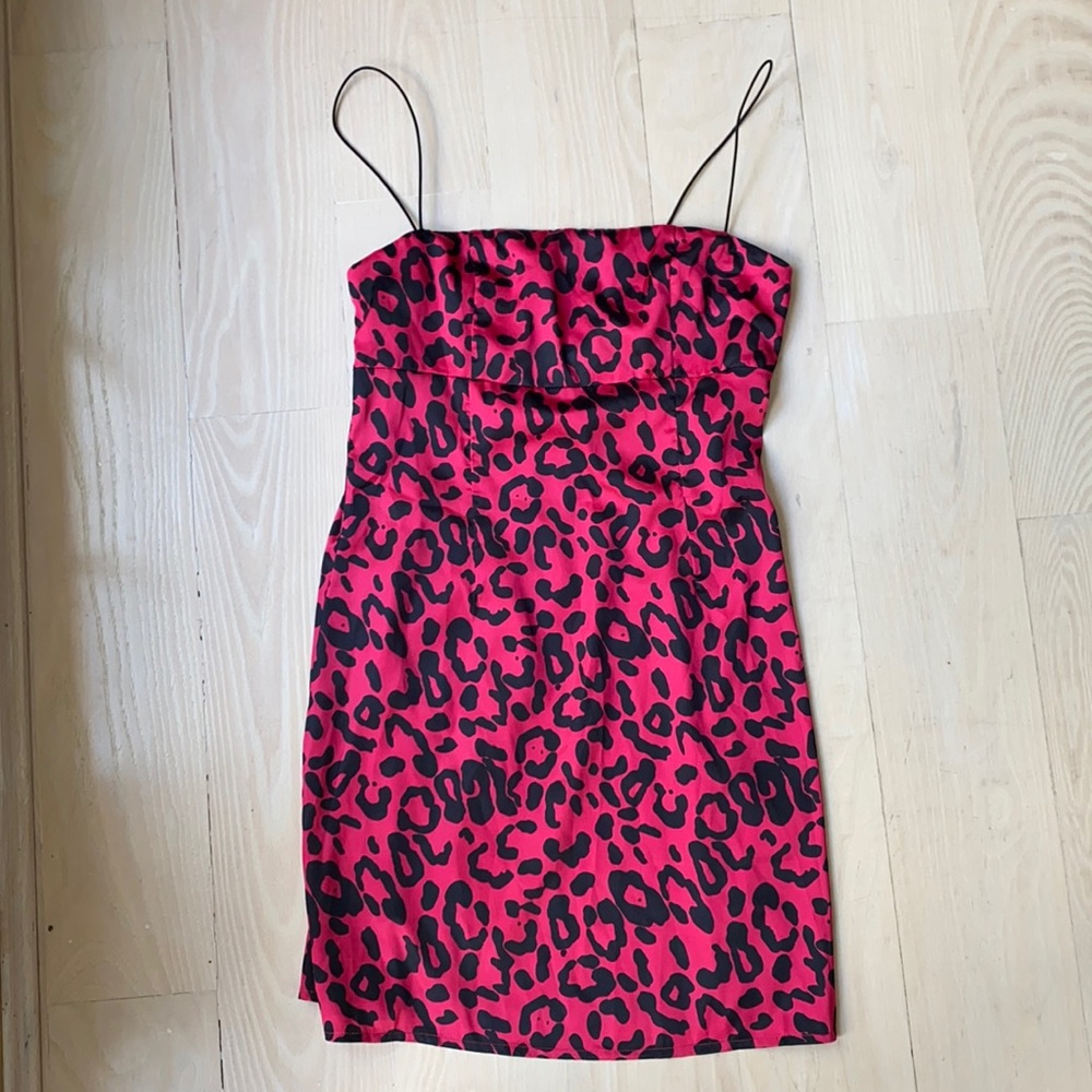 A brand new pink cheetah print dress from Pink Box